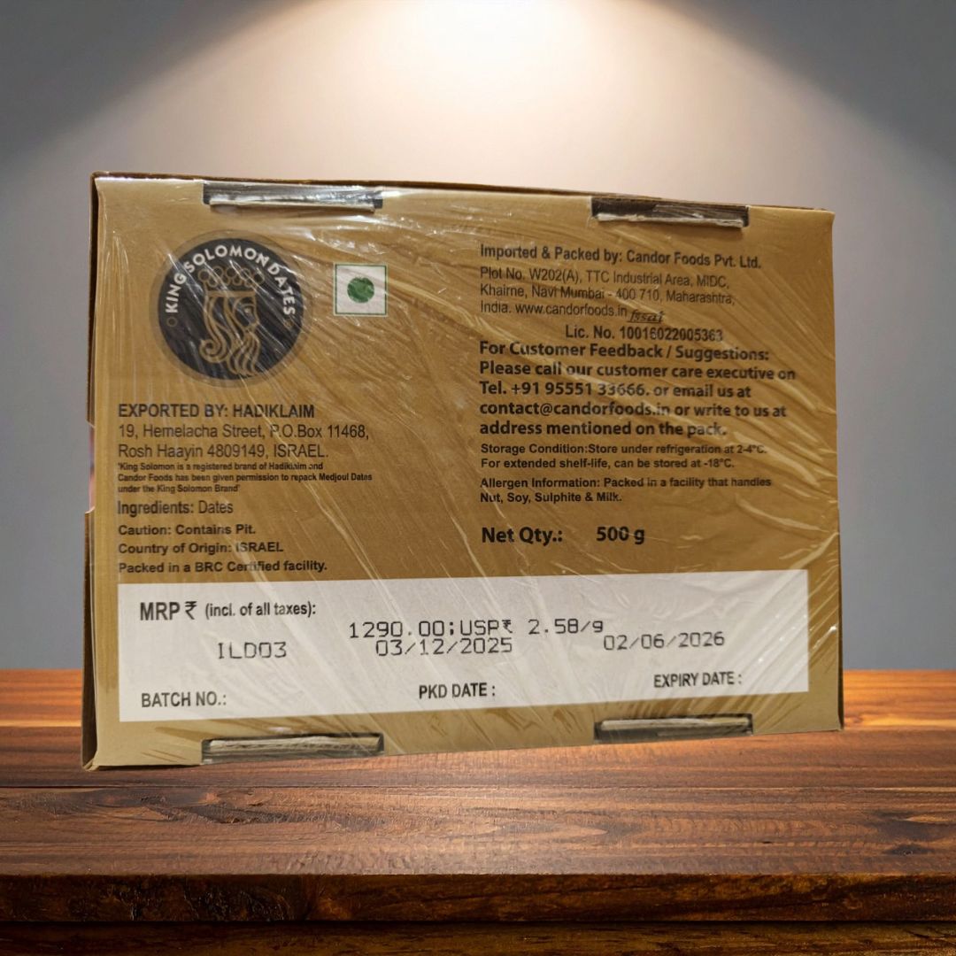 medjoul dates (brand variable), 500g pack
