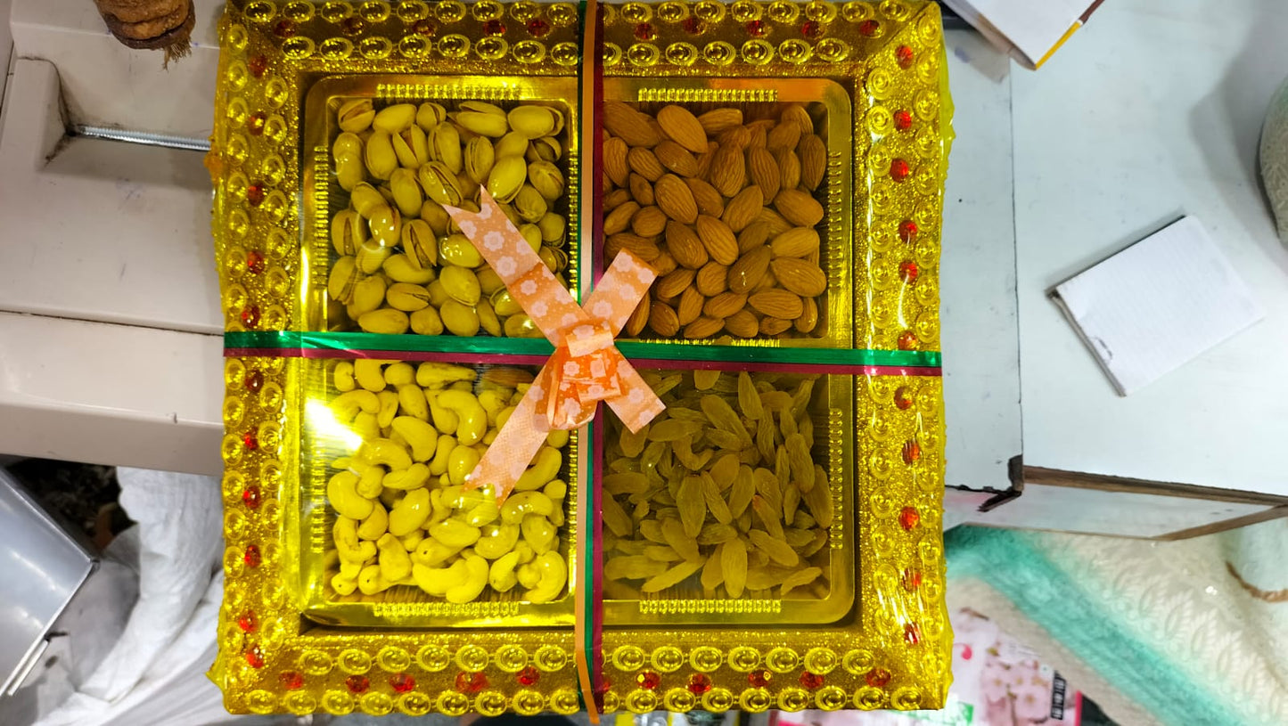 premium dry fruit tray 4 khana