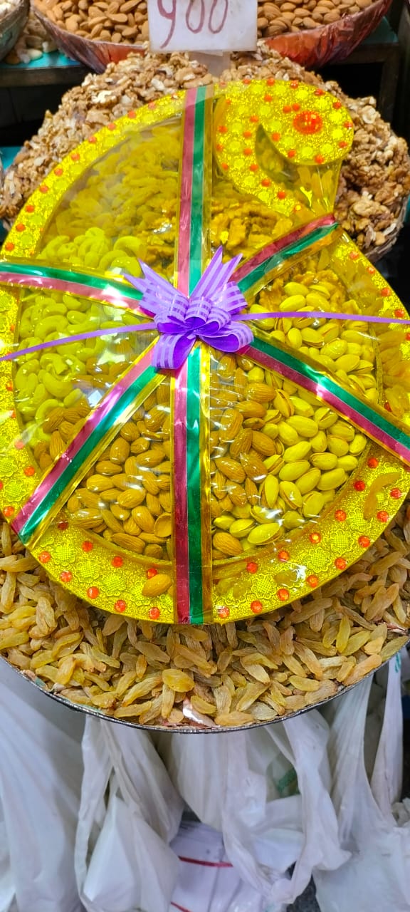 premium dry fruit  morpankhi shape tray