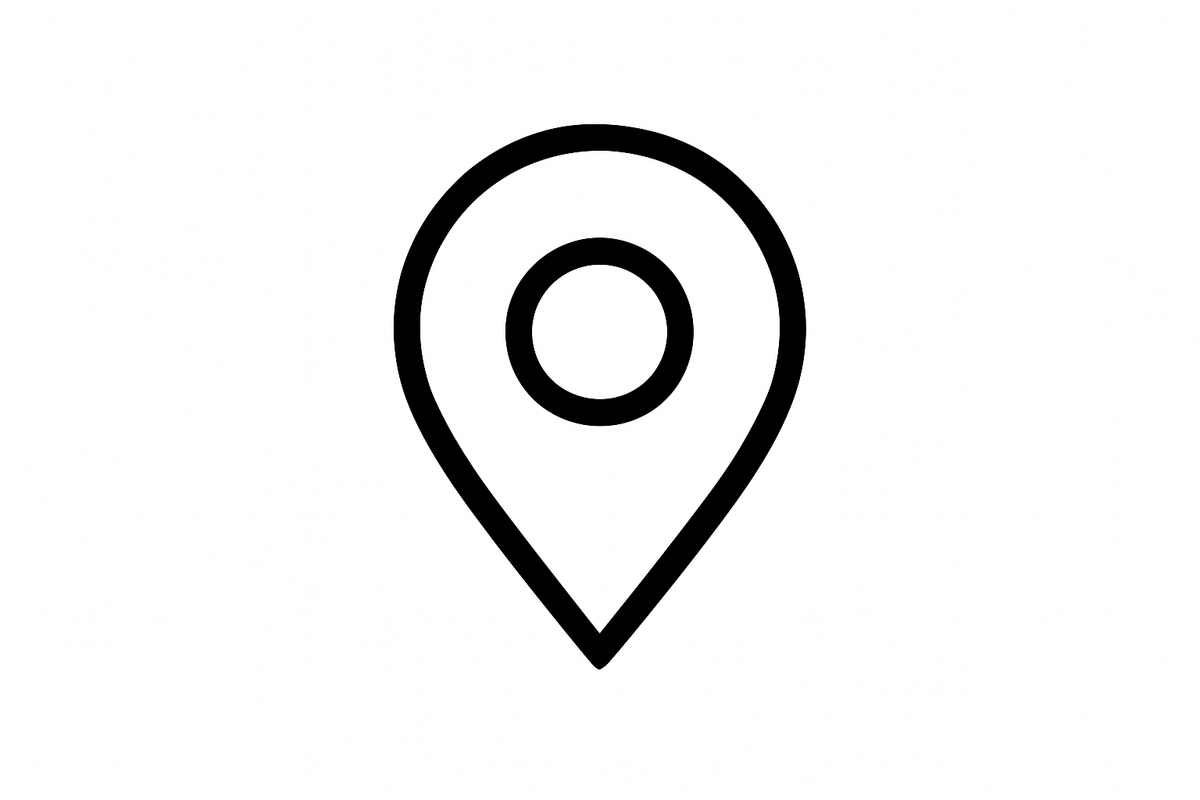 location icon black and white
